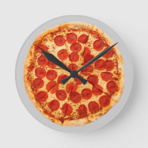 Horloge Ronde heure de la pizza !