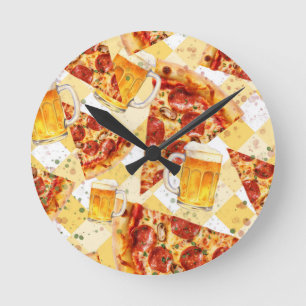 Horloge Ronde Heure de la pizza Heure de la bière