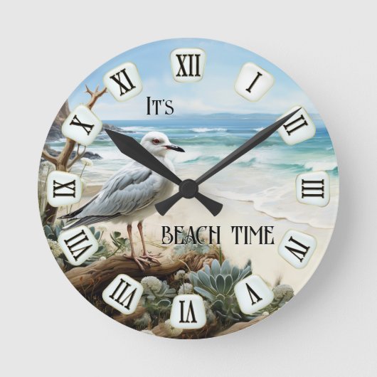Horloge Ronde Heure de la plage de Seagull (Recto)