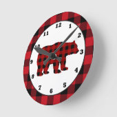Horloge Ronde Heure de l'ours plat de buffle de cuisine (Angle)