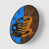 Horloge Ronde Heure du café (Angle)
