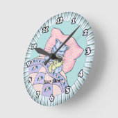 Horloge Ronde Heure du coucher pour chat (Angle)