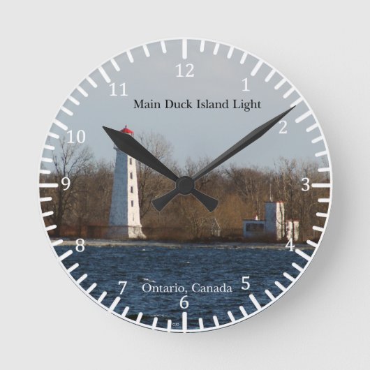 Horloge Ronde Heure lumineuse Main Duck Island (Recto)