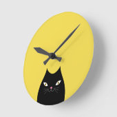 Horloge Ronde Heure Nap du chat (Angle)