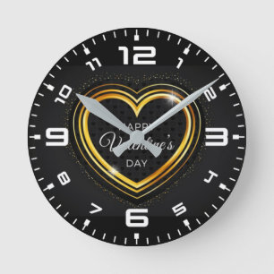 HORLOGE RONDE HEUREUSE SAINTE-VALENTIN !