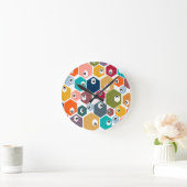 Horloge Ronde Hexagon Eyeballs (Maison)