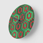 Horloge Ronde Hexagones de Noël (Angle)