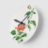 Horloge Ronde Hibiscus (Angle)
