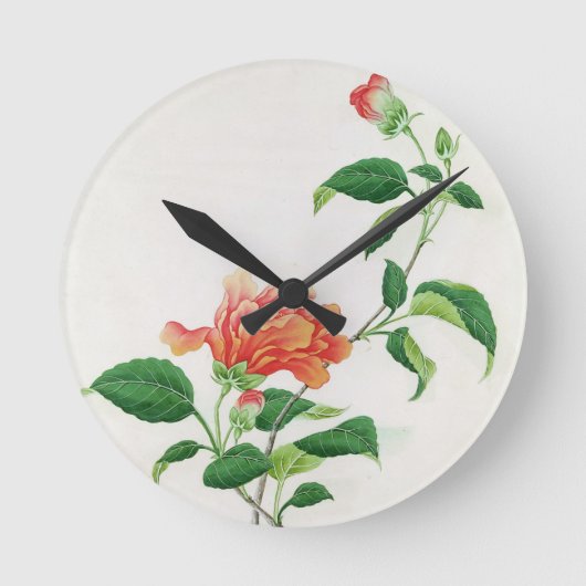 Horloge Ronde Hibiscus (Recto)