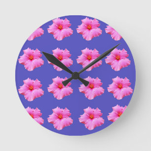 Horloge Ronde Hibiscus Brise d'été,_