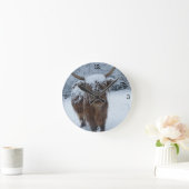 Horloge ronde Highland Bull (Maison)