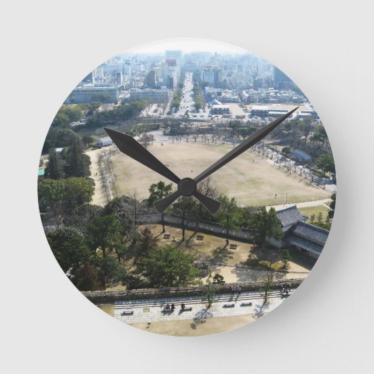 Horloge Ronde Himeji, Japon (Vue du château haut) (Recto)