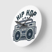 Horloge Ronde Hip hop (Angle)