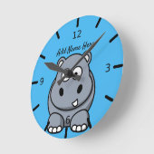 Horloge Ronde Hippo Large Clock (Angle)
