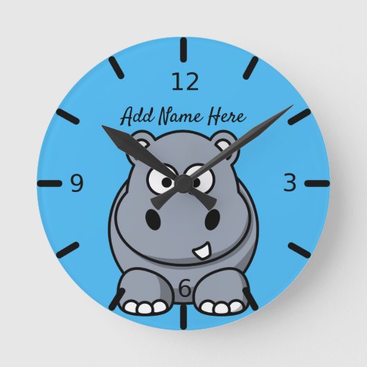 Horloge Ronde Hippo Large Clock (Recto)