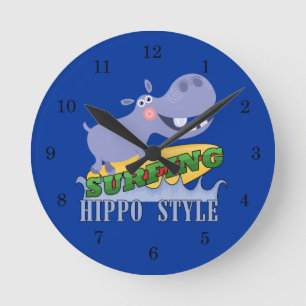 Horloge Ronde Hippopotame
