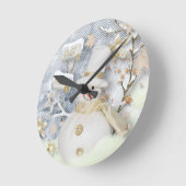 Horloge Ronde Hiver froid (Angle)