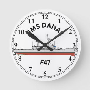 HORLOGE RONDE HMS DANAE - F47 - ORIG DE LEANDER