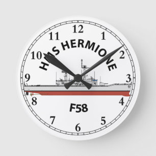 HORLOGE RONDE HMS HERMIONE - F58 - ORIG DE LEANDER