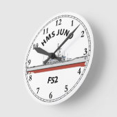 HORLOGE RONDE HMS JUNO - F52 - ORIG DE LEANDER (Angle)