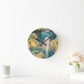 Horloge Ronde Hokusai Amida Cascade Japon (Maison)