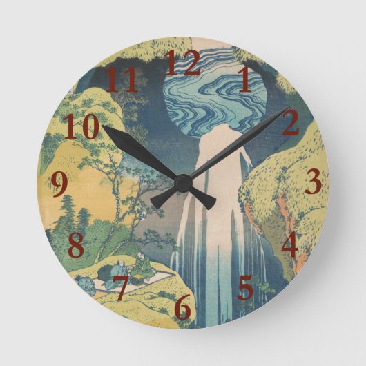 Horloge Ronde Hokusai Amida Cascade Japon (Recto)