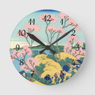 Horloge Ronde Hokusai Fuji de Gotenyama sur le Tōkaidō