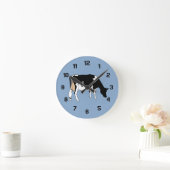 Horloge Ronde Holstein Cow: Original Drawing: Farm, Dairy (Maison)