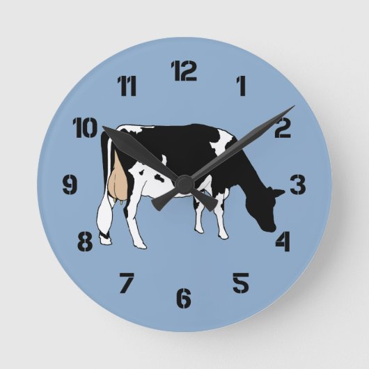 Horloge Ronde Holstein Cow: Original Drawing: Farm, Dairy (Recto)