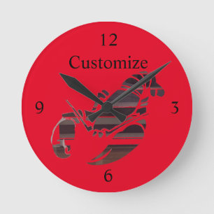 Horloge Ronde Homards rouges du Maine Thunder_Cove Beverage Coas