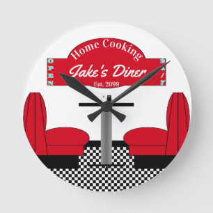 Horloge Ronde Home Diner Cuisine Restaurant Grill Man Cave