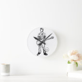 Horloge Ronde Homme avec guitare (Maison)