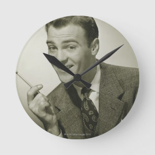 Horloge Ronde Homme d'affaires