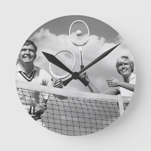 Horloge Ronde Homme et femme jouant au tennis (Recto)