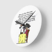 Horloge Ronde Hommes et FIne Humour de vin (Angle)