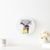 Horloge Ronde Hommes et FIne Humour de vin (Maison)