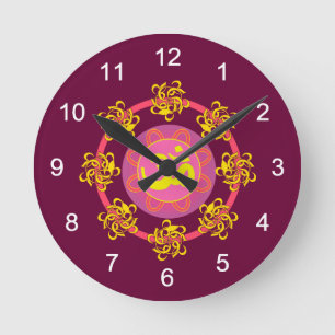 Horloge Ronde Horaires De Salle De Massage - Om Mandala