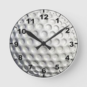 Horloge Ronde Horaires murales design "Golf Ball"