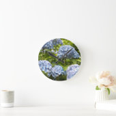 Horloge Ronde Hortensias bleu profond (Maison)