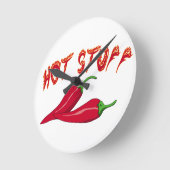 Horloge Ronde Hot chilli Clock (Angle)