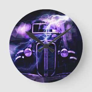 Horloge Ronde Hot rod
