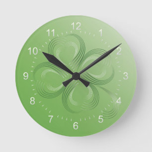 Horloge Ronde Housse à quatre feuilles