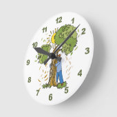 Horloge Ronde Hugger d'arbre (Angle)