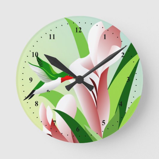 Horloge Ronde Humming Bird (Recto)