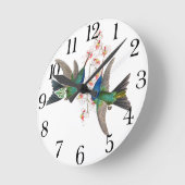 Horloge Ronde Hummingbird Bird (Angle)