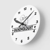 Horloge Ronde Humorous Bichon Frise (Angle)