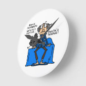 Horloge Ronde Humour alors fini inachevé de mariage (Angle)