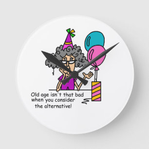 Horloge Ronde Humour alternatif d'anniversaire