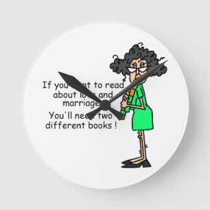 Horloge Ronde Humour d'amour et de mariage