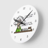 Horloge Ronde Humour de la vie et de tequila (Angle)